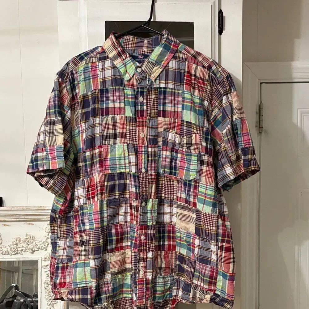 Vineyard Vines Classic Fit Murray Men's Patchwork Plaid Shirt size XXL
